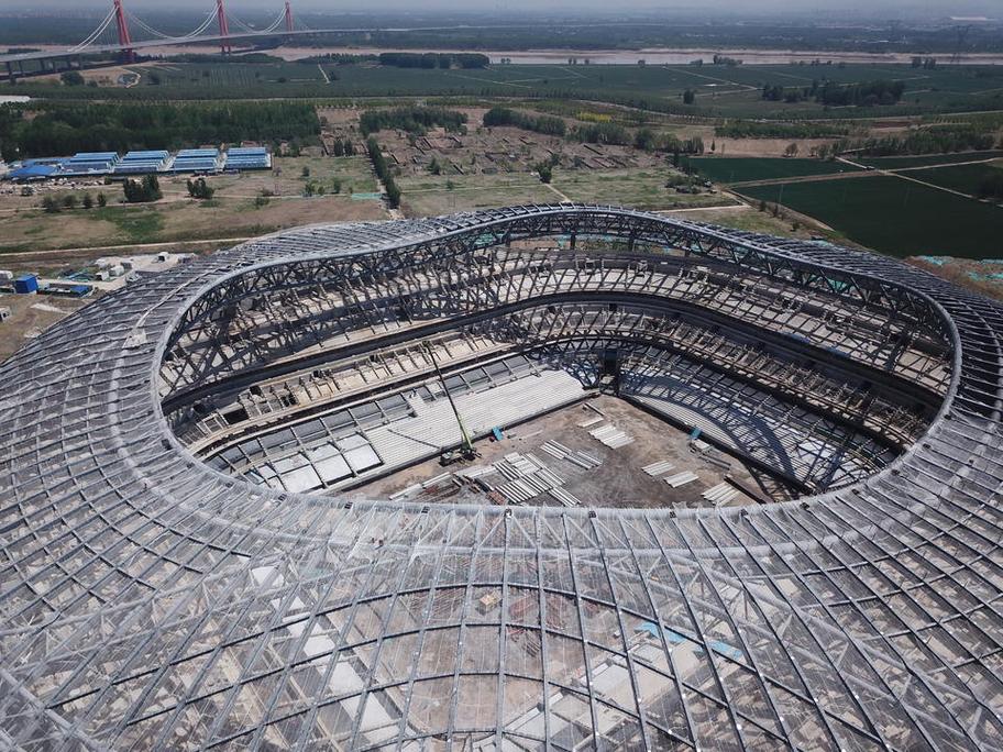 官方：黄河体育中心足球场，已进入座椅安装筹备阶段