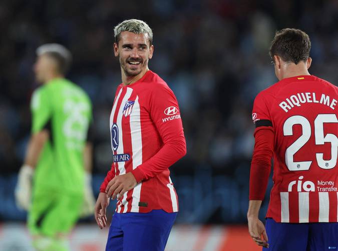 传射建功！格列兹曼数据：3次射门打进1球，1次关键传球，评分8.1