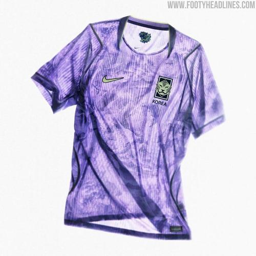 韩国队2026世界杯主客场球衣：融入韩国山景和虎皮纹理