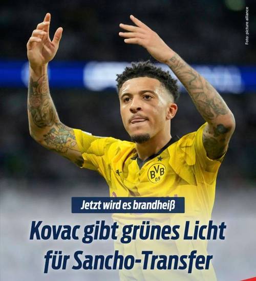 8500万欧引进！记者：桑乔赛季后100%离开曼联，多特有意引进