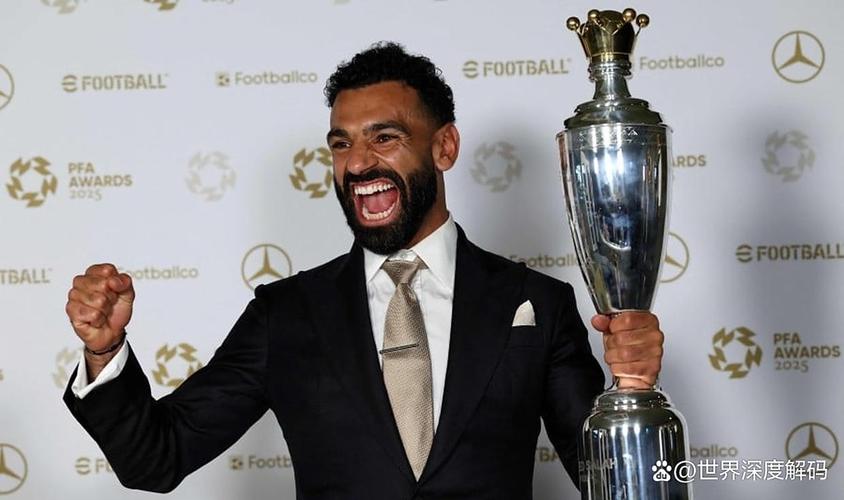 超C罗、贝尔等人！萨拉赫3次被评PFA年度最佳球员，英超历史最多