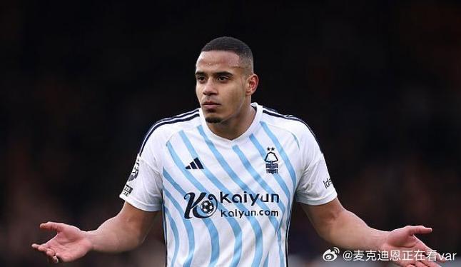 身价5000万！英媒：利物浦有意23岁森林中卫穆里略，愿出8000万欧