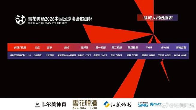 直播吧:上赛季中超金哨李海新执法第5轮上海德比 王竞执法京蓉战