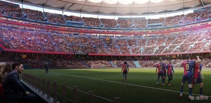 诺坎普VIP区域可透过玻璃观看球员通道，亚马尔与朋友打招呼